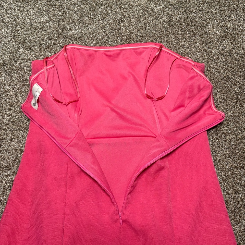 The Impeccable Pig Strapless Pink Ruffle Cocktail Dress Women’s Large - Picture 10 of 12